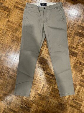 Abercrombie & Fitch Slim Tan Cotton Stretch Chino sz 30